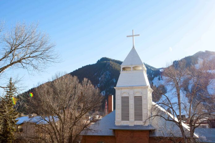 Renovations and repairs to St Mary's church in Aspen, Colorado. (Photo by Andrew Wright)
