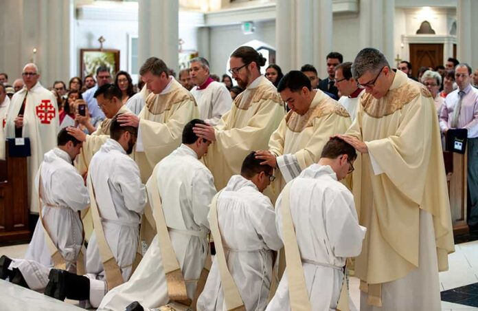 Ordination of Priests at the Cathedral Basilica of the Immaculate Conception in 2019. Photo by the Denver Catholic.