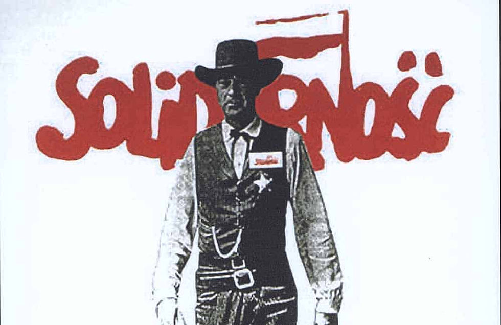 1989 election poster in western epic style