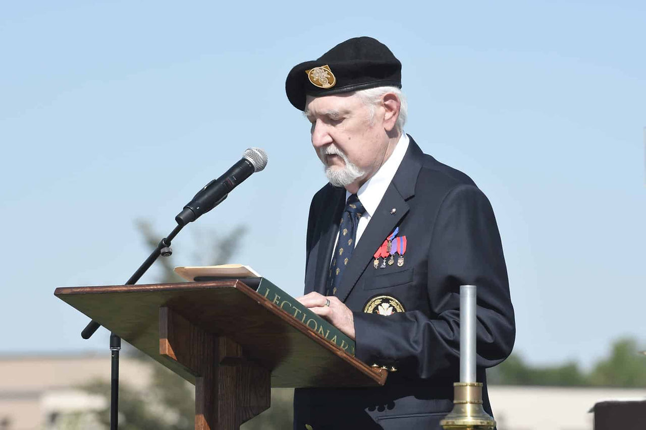 Members of the Knights of Columbus' Fourth Degree lent support.