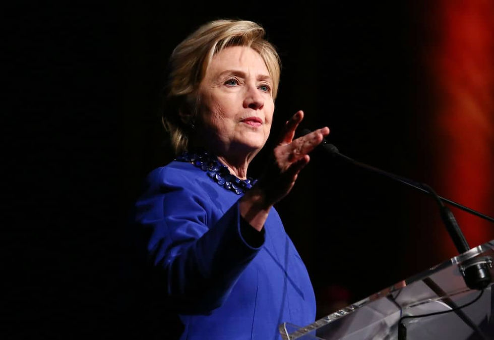 Hillary Clinton giving a speech