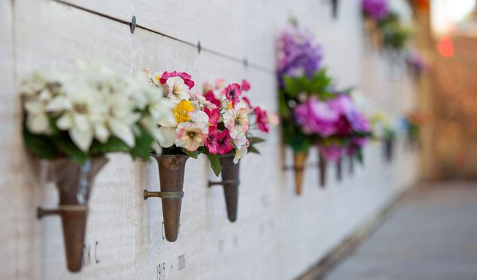 Close-up of a mausoleum at Mount Olivet Catholic Cemetery in Wheat Ridge. (Photo: Denver Catholic file photo)