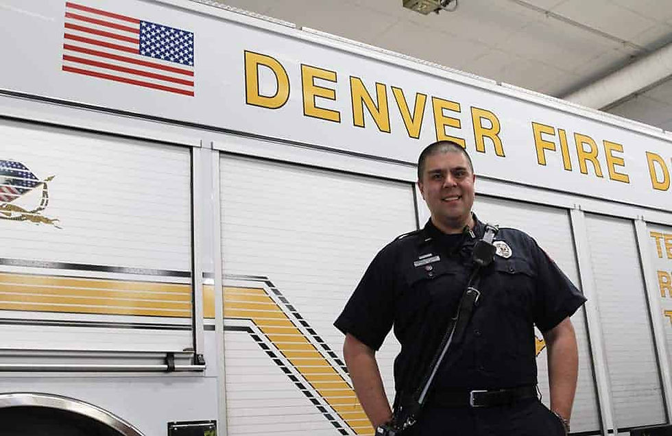 Denver, CO: Derrick Johnson, a firefighter for the Denver Fire Department, became fascinated with the story of Julia Greeley and is now a candidate for the permanent diaconate. (Photo by Mark Haas)