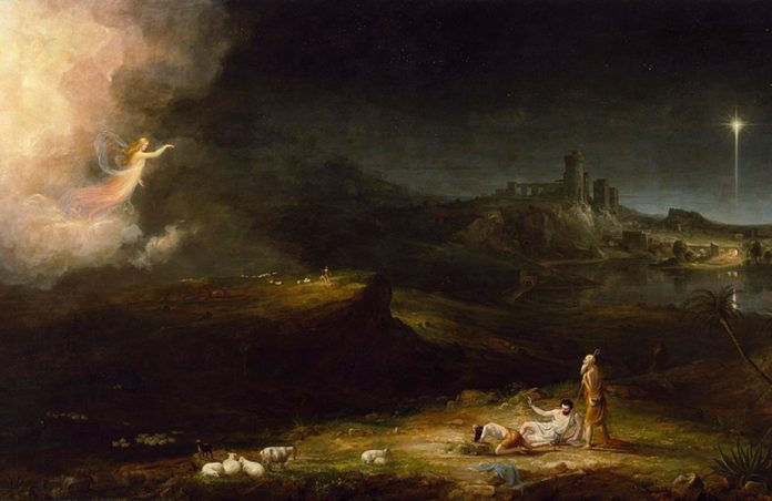 An angel appearing to shepherds
