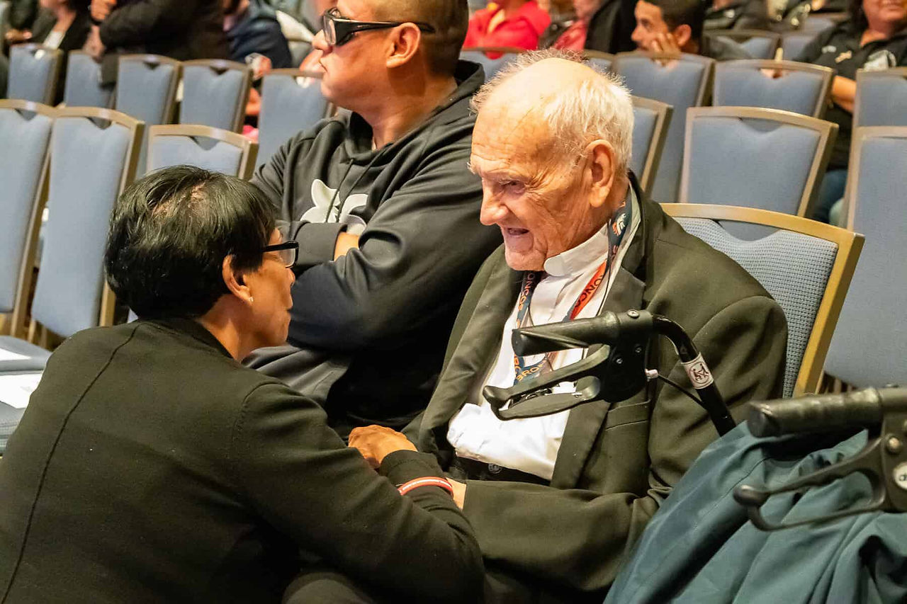 Father Peter Urban, the oldest priest in the Archdiocese, was present throughout the day.