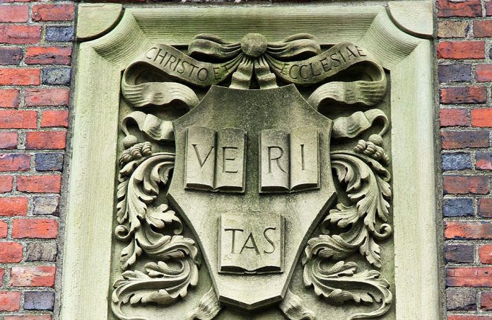 "Veritas" carved into the wall