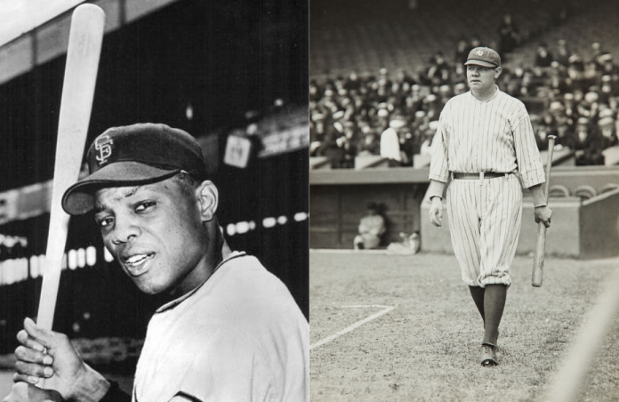 Images of Willie Mays and "Babe" Ruth