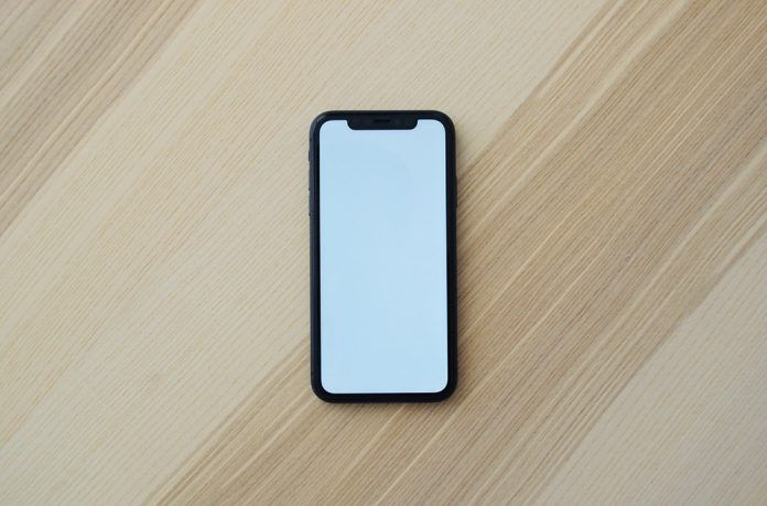 Phone sitting on table